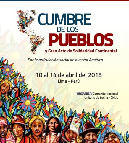 Flyer de la Cumbre de los Pueblos