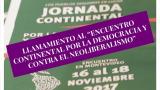 Llamamiento al “Encuentro Continental por la Democracia y Contra el Neoliberalismo"